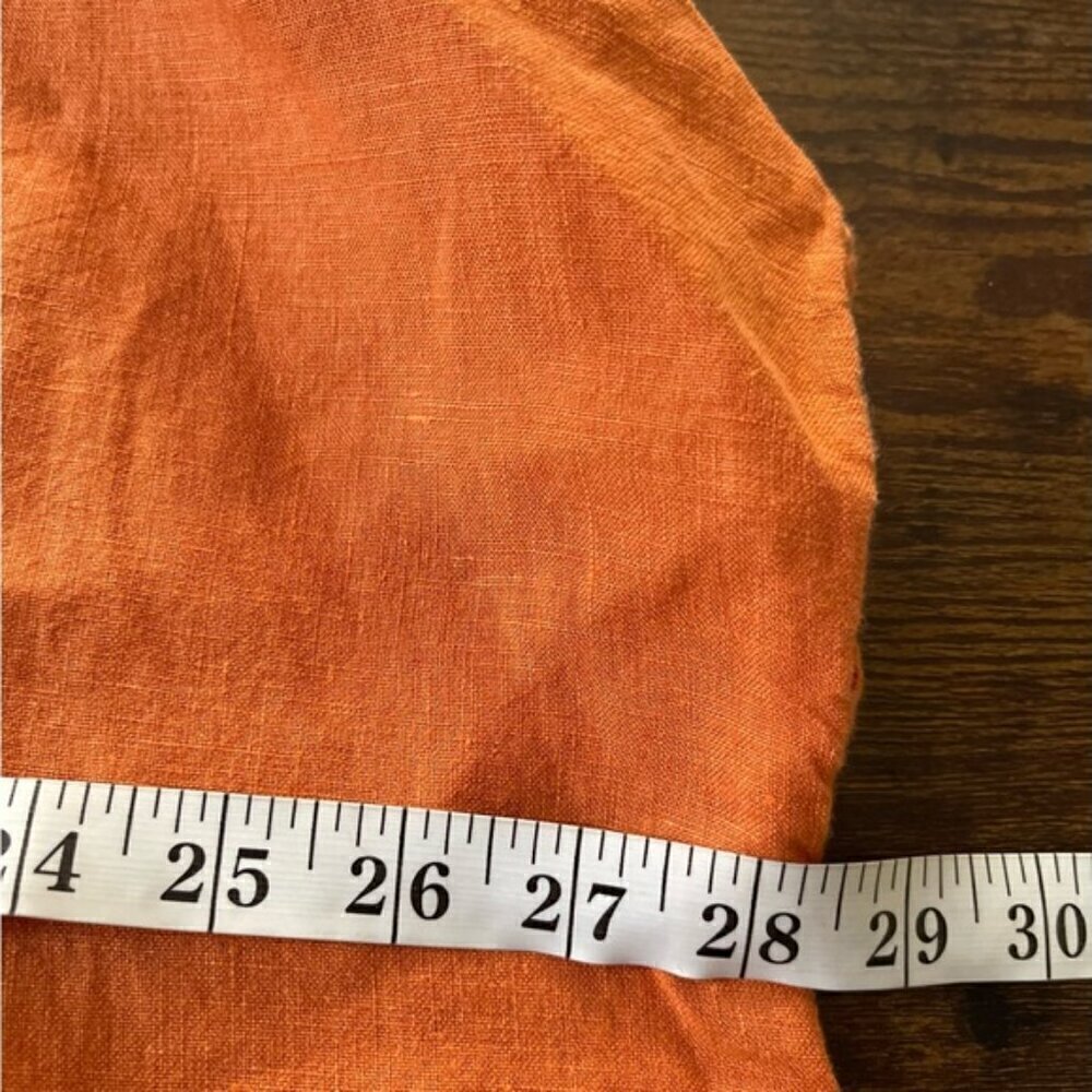 Bryn Walker orange 100% linen oversized boxy Lagenlook tunic Baxter shirt XS - Picture 9 of 11